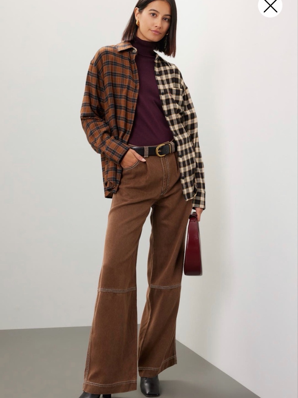 Levi’s Nola Oversized Plaid Button-Up Flannel Shirt